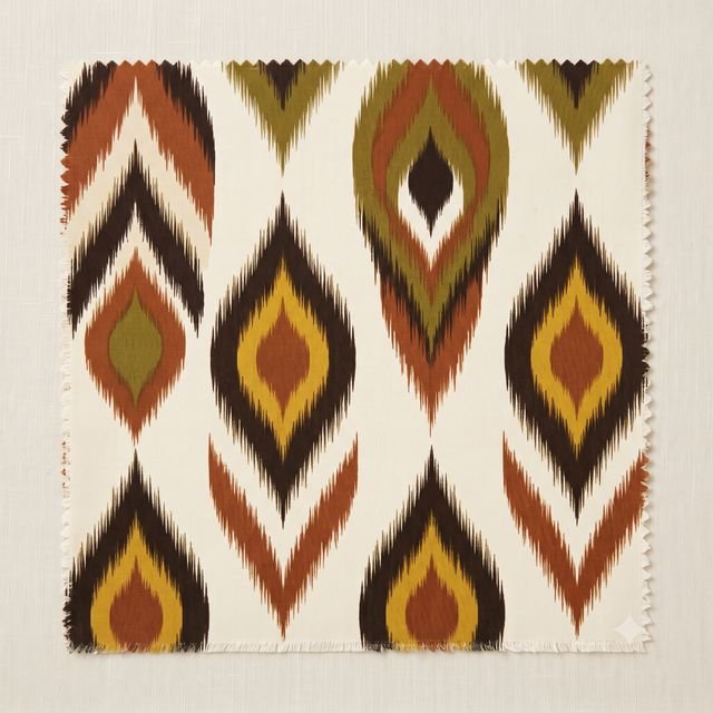 Spice ikat print in this season's palette